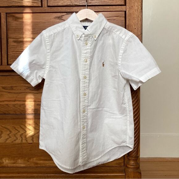 Polo Ralph Lauren Other - Polo Ralph Lauren White Button Down Short Sleeve Boys Size 8